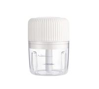 Mini Electric Meat Grinder,Garlic Masher, Portable Vegetable Crusher,Food Processor Wireless Kitchen Chopper(White 250ml)