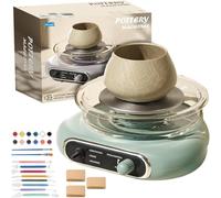 Mini Electric Pottery Wheel - Ceramic Machine for Kids and Adults, Includes Pottery Forming Tools and DIY Kit for Beginners