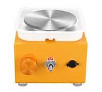 Mini Electric Pottery Wheel Machine, 2000RPM Adjustable Speed Pottery Turntable with 10/6.5cm Plates, Detachable Basin & Shaping Tools,DIY Pottery Kit
