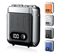 Mini Electric Razor for Men, 2025 New Portable Razors for Men, IPX7 Waterproof, Men's Mini Rotary Electric Shaver, Magnetic Double Head Shavers for Home or Travel (Black)