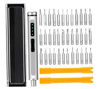 Mini Electric Screwdriver Set 36 in 1 Mini Screwdriver Set with LED Light Repair Tool Kit with Magnetic Storage Box, and Plastic Pry Bar Electric, Electr