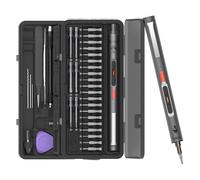 Mini Electric Screwdriver Set, Multifunctional Screwdriver with Electric Drilling, High Torque Motor 0.15-0.6N. m, Can Tighten Screws and Drill Holes, 3 LED Lights, Overload Protection (CS0802A)