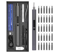 Mini Electric Screwdriver with Rechargeable Battery, USB Type-C Charging Cordless Electric Screwdriver with Magnetic Bit and LED Light, Reduction Motor Speed 200RPM, Torque 0.15-0.35N. m (50 in 1)