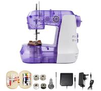 Mini Electric Sewing Machine, 717 Portable Full Automatic Sewing Machine with Foot Pedal & 26 pcs Sewing Kit, Ideal for Beginners, Home DIY Repairs