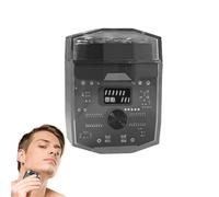 Mini Electric Shaver,8200Rpm Electric Razor, USB-C Rechargeable Transparent Double-Headed Shaver for Home Car Travel (black)