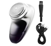 Mini Electric Shaver for Men, Type-C Charging, 30 Days Battery Life, 5200 RPM High-Speed Shaving, Smooth Metal Shell, Portable Travel Razor, Includes USB Cable, Brush, and Manual