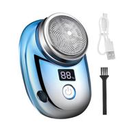 Mini Electric Shaver - Portable Mini Electric Shaver with LED Digital Display,Multifunctional Waterproof Quick Charge Razor for Beard, Leg Hair and Body Hair