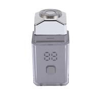 Mini Electric Shaver, Water Proof Digital Display Pocket Size Beard Trimmer for Men Travel (Silver)