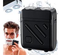 Mini Electric Shaver Waterproof Detachable Dual Head Mini Shavers for Men Wet & Dry Use Rechargeable Beard Trimmer for Men Travel Home One-Touch Start