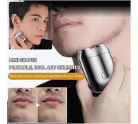 Mini Electric Shaver | Waterproof Portable Beard Trimmer | USB Charging Dry Wet Electric Shaver for Travel Nose Eyebrow Head Face Home Shower Men Airplane