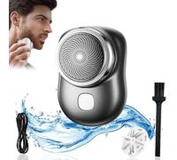 Mini Electric Shaver, Zao Mini Shaver Men 2023, Mini Shaver Portable Electric Shaver, Portable Pocket Size Washable Electric Razor Wet and Dry, USB Mini Shaver for Travel, Father's Day Gift (Black)