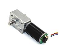 Mini Electric Tubular DC Motor Encoder Low Noise Right Angle Corner Worm Gear Gearbox Reducer dual axis 12V/24V reduction motors(Motorand bracket,160R,12V)
