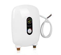 Mini Electric Water Heater, WMLBK Tankless Electric Water Heater 220V 6500W Instant Tankless Hot Water Heater for Kitchen Bathroom Washing, White
