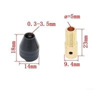 Mini Electronic Drill Chuck 0.3-3.5mm Precision Bit Holder for Hand or Electric Drill, High-Strength Copper Aluminum Alloy, 3.17mm Tail Diameter