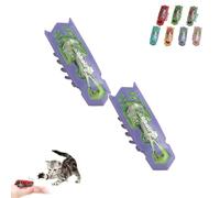 Mini Electronic Robot Beetle Funny Cat Toy,Cat Toys Interactive,Cat Bug Educational Toy for Indoor Cats Kitten Play Chase Exercise (F, 2PC)