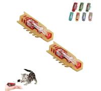 Mini Electronic Robot Beetle Funny Cat Toy,Cat Toys Interactive,Cat Bug Educational Toy for Indoor Cats Kitten Play Chase Exercise (E, 2PC)