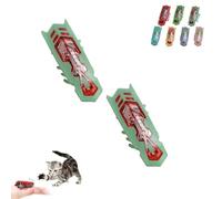 Mini Electronic Robot Beetle Funny Cat Toy,Cat Toys Interactive,Cat Bug Educational Toy for Indoor Cats Kitten Play Chase Exercise (C, 2PC)