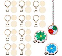 Mini Embroidery Hoops - 1 Inch Small Round Wooden Embroidery Frame Circle Cross Stitch Hoop Ring for Cross Stitch Frame Handy Sewing Arts DIY Pendant Crafts Tool (20 PCS)