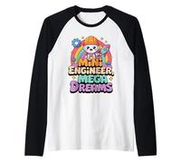 Mini Engineer, Mega Dreams Model Rockets Kids Raglan Baseball Tee