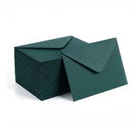 Mini Envelopes 40 Pack, 15.8x10.5cm A6 Flap Small Dark Green Envelopes Wet Adhesive Seal Secure & Tear-Resistant Tiny Envelopes for Gift Cards, Wedding Invitations, Business Letters & DIY Crafts
