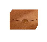 Mini Envelopes, 50 Pieces Mini Gift Card Envelopes, Kraft Paper Mini Envelope, with Heart Clasp, for Invitations, Postcard,Wedding, DIY Gift Cards, Christmas Valentine's Day(Kraft Paper)