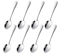 Mini Espresso Coffee Spoons, 4.9 Inches Stainless Steel Small Dessert Teaspoons, Specialty Demitasse Tiny Stirring Spoon Set of 8