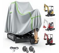 Mini Excavator Cover Fits 3000-4000 lbs Models, Mini Excavator Covers Waterproof Compatible with Bobcat E20/Kubota U17/Caterpillar/John Deere 17G, 600D Excavator Cover, Heavy Duty Excavator Cover.