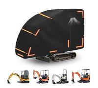 Mini Excavator Cover with Zipper Mini Excavator Cover Waterproof Heavy-Duty for Bobcat/Kubota/John Deere 17 P/Yanmar/Takeuchi Mini Excavator Accessories Mini Excavator Attachments