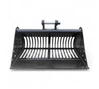 Mini Excavator Screening Riddle Bucket, 600mm/800mm Soil Sieving Skeleton Shaker Bucket with 25mm Pins for Mini Excavator Digger Attachment (800 mm)