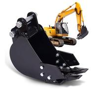 mini Excavator/trenching Machine/mini Backhoe/Bucket attachments,mini Excavator Accessories AC,200mm Narrow Digging Bucket, Span 90mm/3.54in Hole,Diameter 25mm/0.98in Backhoe Attachments