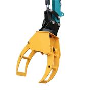 Mini Excavator Wooden Grabber Log Grapple Attachment, Mechanical Accessory for Construction & Demolition Site Operation