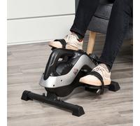 HOMCOM Portable Pedal Exerciser, Mini Exercise Bike with 8 Levels Magnetic Resistance and LCD Display, Cycle Leg Exerciser Sitting Down