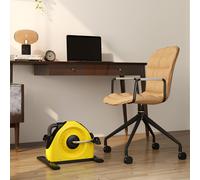 Sportnow Mini Exercise Bik Under Desk Bike For Legs And Arms Workout, Yellow, Yellow
