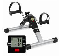 Mini Exercise Bike, Portable Pedal Exerciser with LCD Display, Under Desk Cycle for Arms and Legs