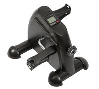 Mini Exercise Bike Under Desk Pedal Trainer, Black, LCD Display, Resistance, Cast Iron, 100 kg Weight Capacity