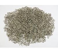 Mini Eye Pins Tiny Jewellery Screw for Half Drilled Beads/Bail Pegs (Silver - 8mm x 4mm + 2mm Hole, Pack of 50)