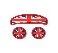 Mini F54 Car Cup Coaster, Set of 3 Anti-Slip Coaster Storage Box Silicone Shockproof Mat for Mini Cooper F54 Clubman Cup Holder Car Accessories (Union Jack)