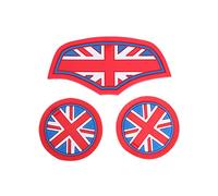 MINI F55 F56 Car Cup Coaster, 3PCS Universal Non-Slip Cup Holders Embedded in Ornaments Coaster for Mini Cooper Hatchback F55 F56(Union Jack Blue)