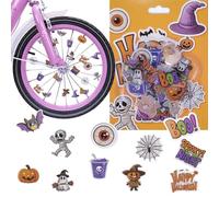 MINI-FACTORY Bike Wheel Spoke Decorations - 24 Clip-On Accessories - Fun Bicycle Spoke Decorations for Kids, Girls, Toddlers - Easy Snap-On, Colorful Bike Gifts - Halloween