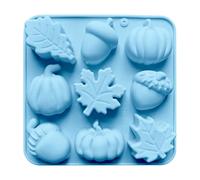 Mini Fall Molds - 9-Cavity Chocolate Baking Molds with Pumpkin, Pinecones, Maple Leaf - Bakeware Crafting Tools for Fall Decor Candy Arts & Crafts Autumn Cake Soap Dessert Halloween Party