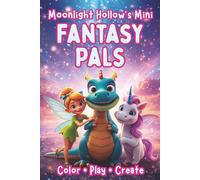 Mini Fantasy Pals: Travel-Sized Cute Fantasy Creatures Coloring Book for Toddlers & Kids Ages 2-7 - Unicorns, Mermaids, Fairies, Dragons & More Magic Fun (Moonlight Hollow Minis)