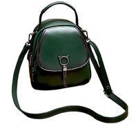 Mini Fashion Backpack Purse for Women Leather Trendy Casual Daypack Purse Convertible Shoulder Bag Multi-pocket Handbag, Dark Green, Mini