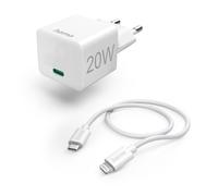Mini Fast Charger + PD 20W 1M Lightning Cable White