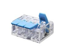 Mini Fast Wire Connector Terminal 25/50/100 PCS Set Compact Plug-in Home Wiring 0.08-4.0mm Universal Cabler For Electronics(KV221-414BU,100pcs)
