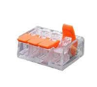 Mini Fast Wire Connector Terminal 25/50/100 PCS Set Compact Plug-in Home Wiring 0.08-4.0mm Universal Cabler For Electronics(KV221-414OG,100pcs)