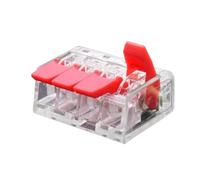 Mini Fast Wire Connector Terminal 25/50/100 PCS Set Compact Plug-in Home Wiring 0.08-4.0mm Universal Cabler For Electronics(KV221-414RD,100pcs)