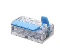 Mini Fast Wire Connector Terminal 25/50/100 PCS Set Compact Plug-in Home Wiring 0.08-4.0mm Universal Cabler For Electronics(KV221-415BU,50pcs)