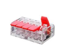 Mini Fast Wire Connector Terminal 25/50/100 PCS Set Compact Plug-in Home Wiring 0.08-4.0mm Universal Cabler For Electronics(KV221-415RD,100pcs)