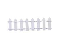 Mini Fence Wood Picket Fence Miniature Fairy Garden Micro Landscape Accessory Kits for Home Garden Outdoor Decoration 10PCS White Style1