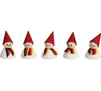 Mini Figures 5 Wobbler-Germany Fan HxWxD = 4x3x3cm NEW Seiffen Ore Mountains